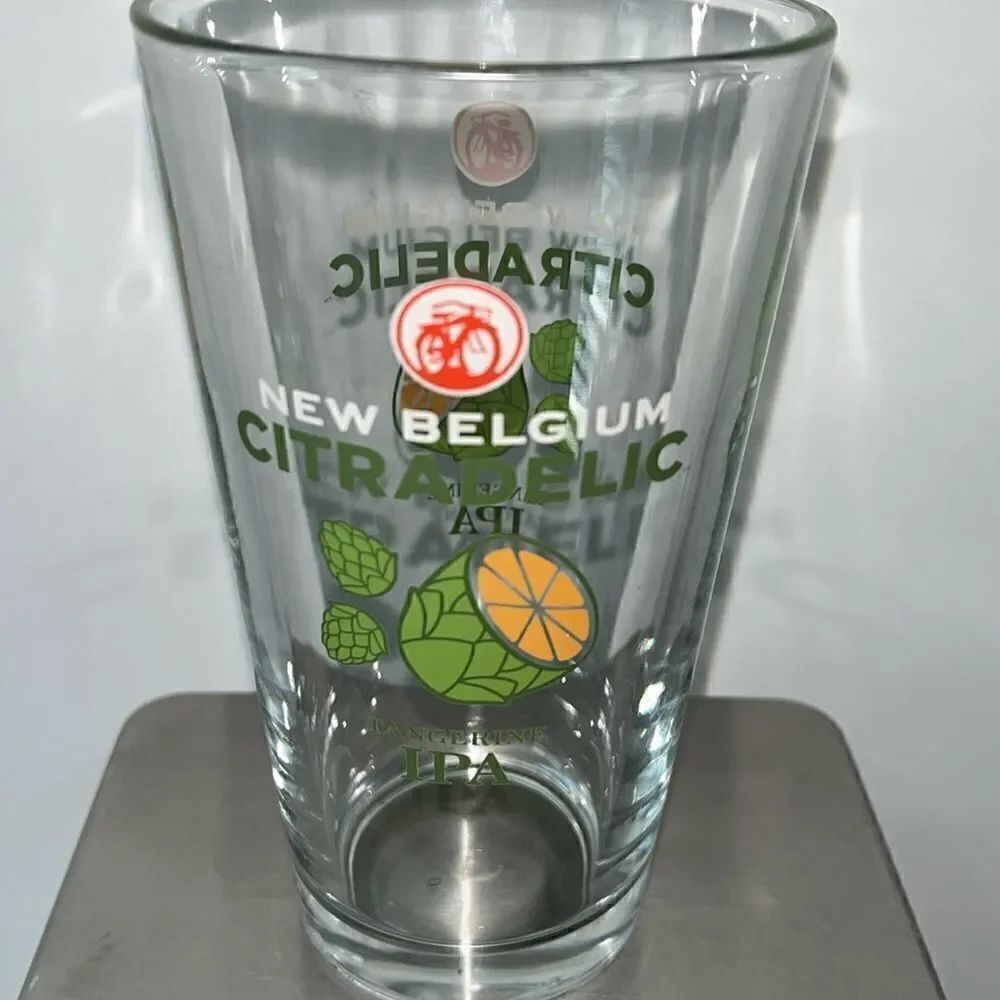 New Belgium Brewing Co Citradelic Tangerine IPA pint glass Beer bar brew pub
